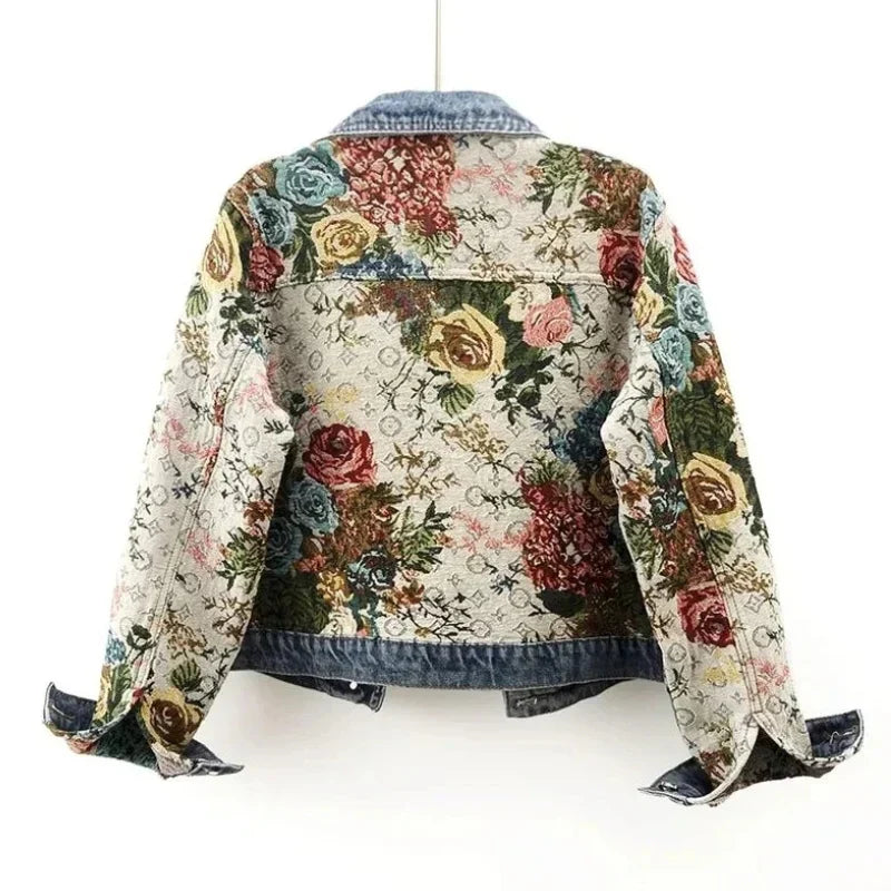 Spijkerjack FLOWER - 30% korting