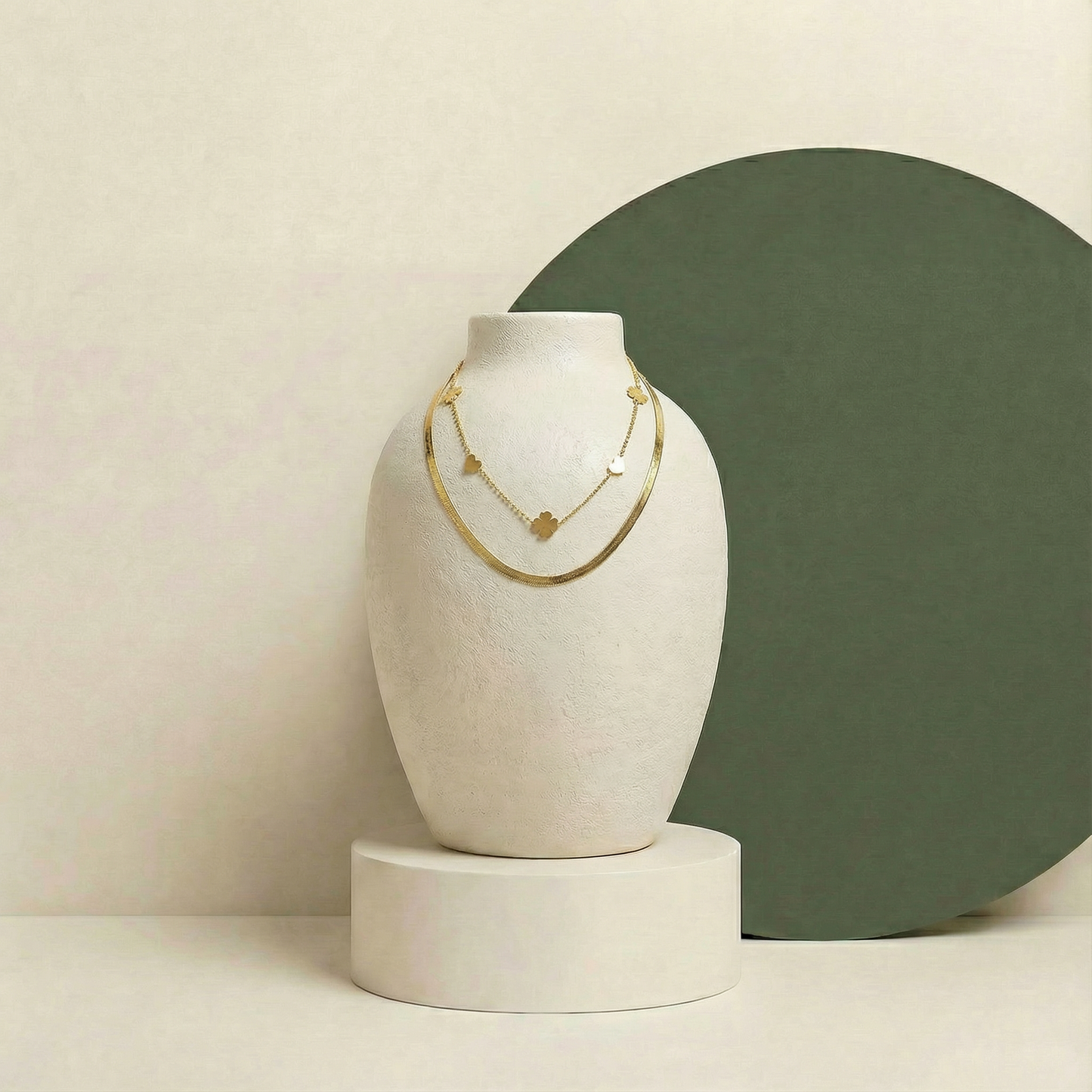 Golden Duo Bloom Necklace | Lovira
