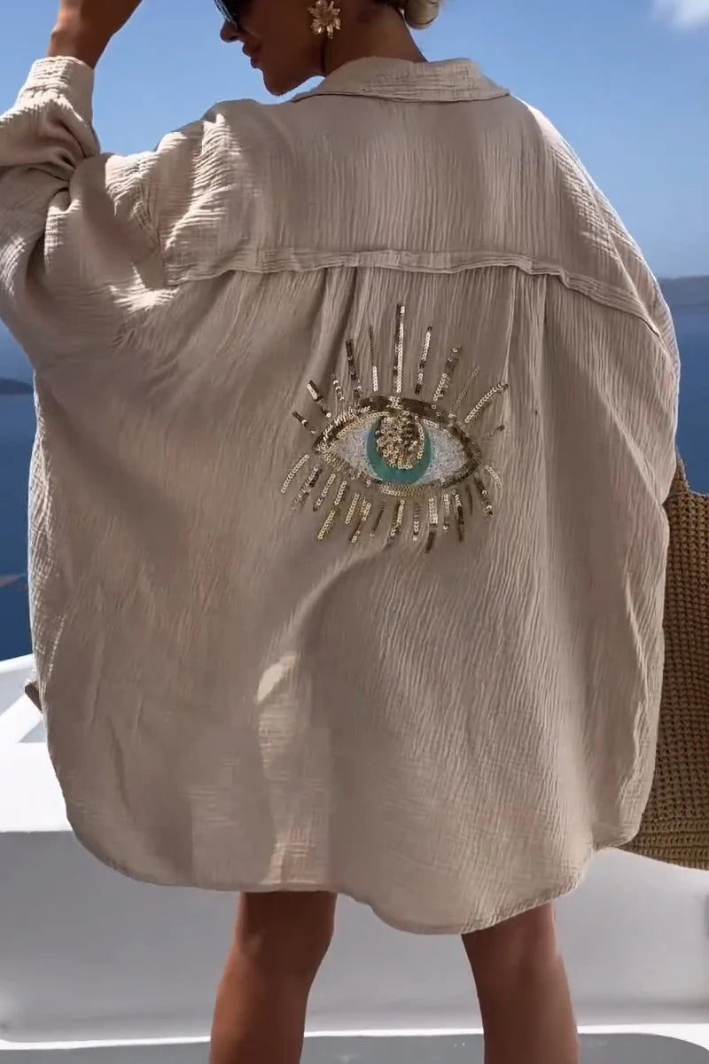 Cassidy - Casual Damesblouse met pailletten