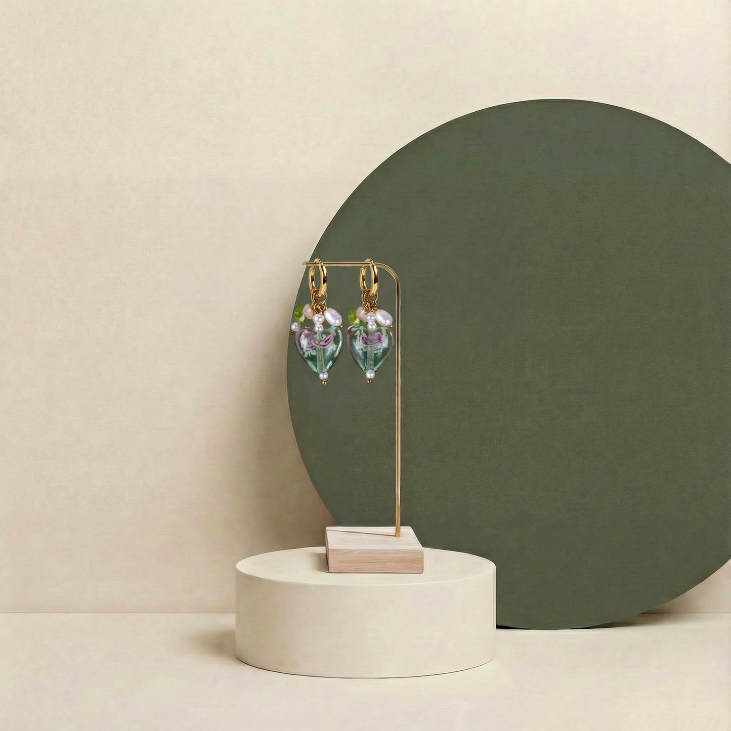 Green heart Earrings | LOVIRA