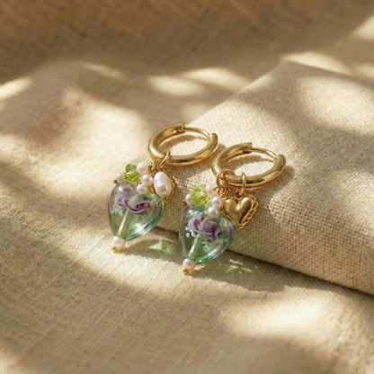 Green heart Earrings | LOVIRA