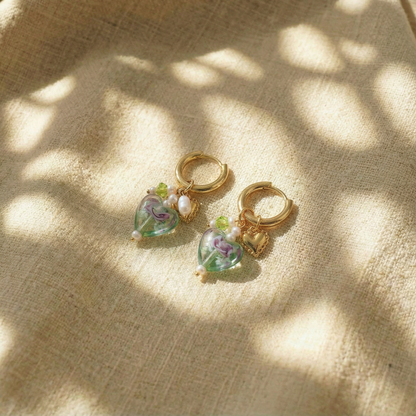 Green heart Earrings | LOVIRA