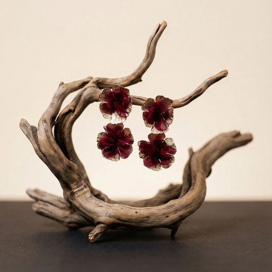 Red Flower Earrings | Lovira