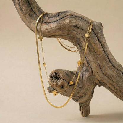 Golden Duo Bloom Necklace | Lovira