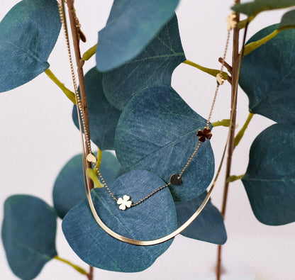 Golden Duo Bloom necklace | LOVIRA